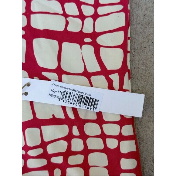 NWT Little Creative Factory Asymmetric One Shoulder One Piece Swimsuit Girls 10 - Picture 8 of 11